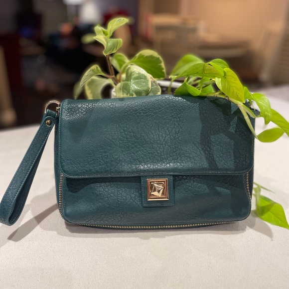 Teal clutch purse - Picture 1 of 3